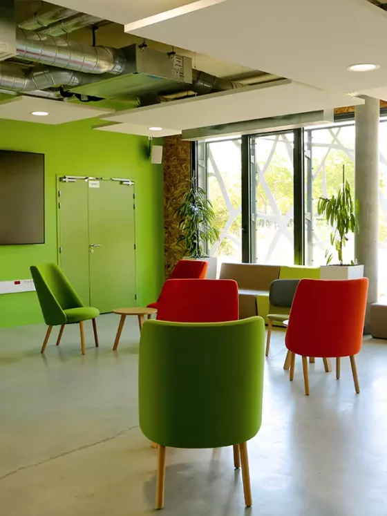 Espace commun de L'AGREEN LAB'O Village by CA